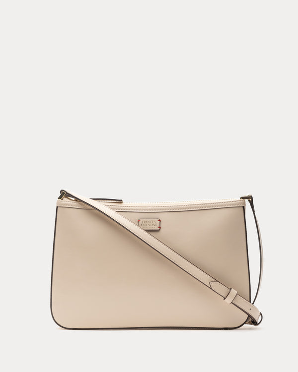 Poppy Crossbody - Glazed Leather Oyster Small Crossbody Frances Valentine