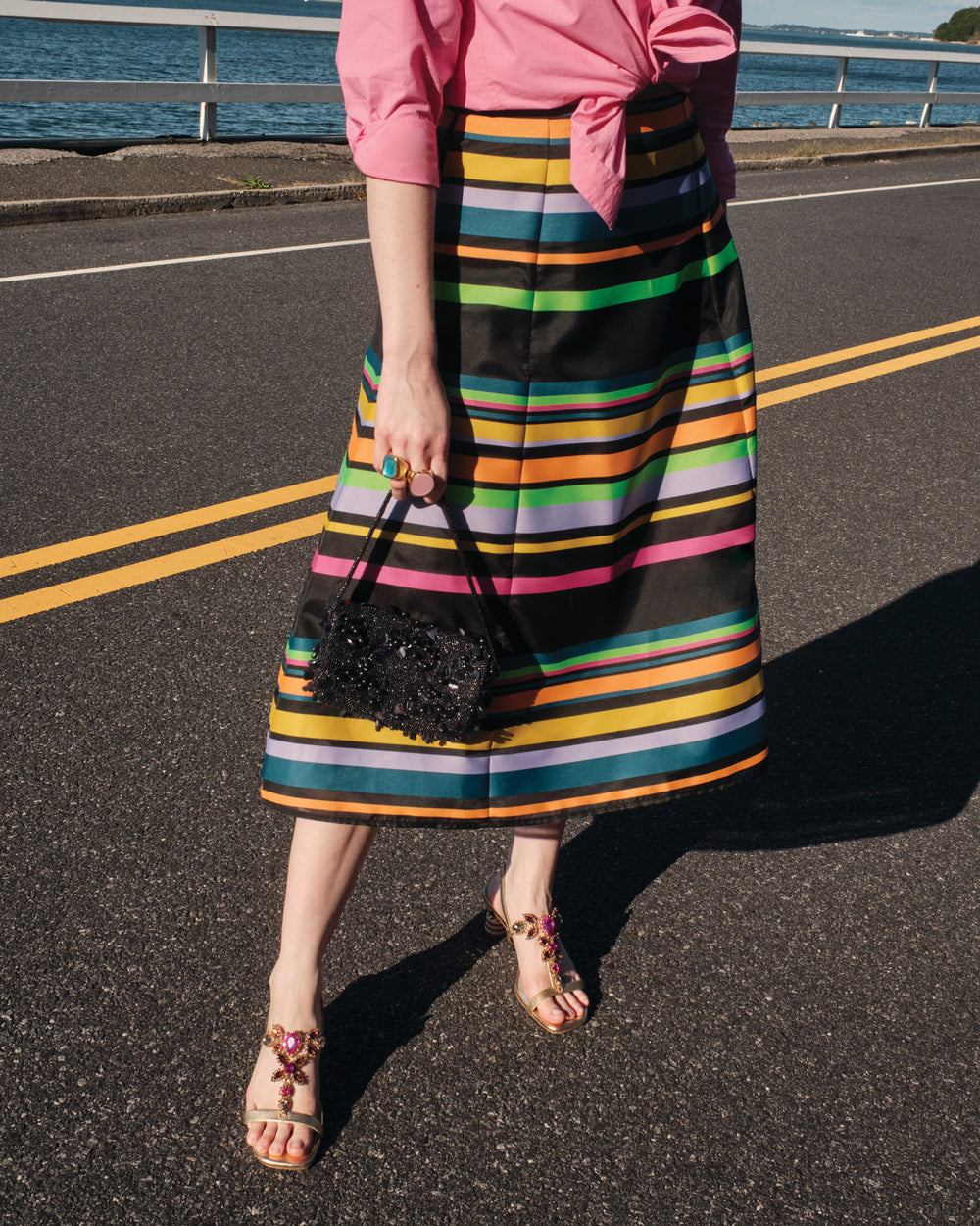 Mercer Maxi Skirt - Striped Skirts Frances Valentine