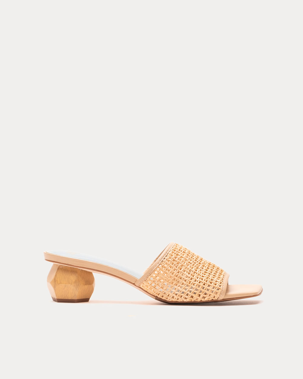Raffia Mesh Slide - Natural Sandals Frances Valentine