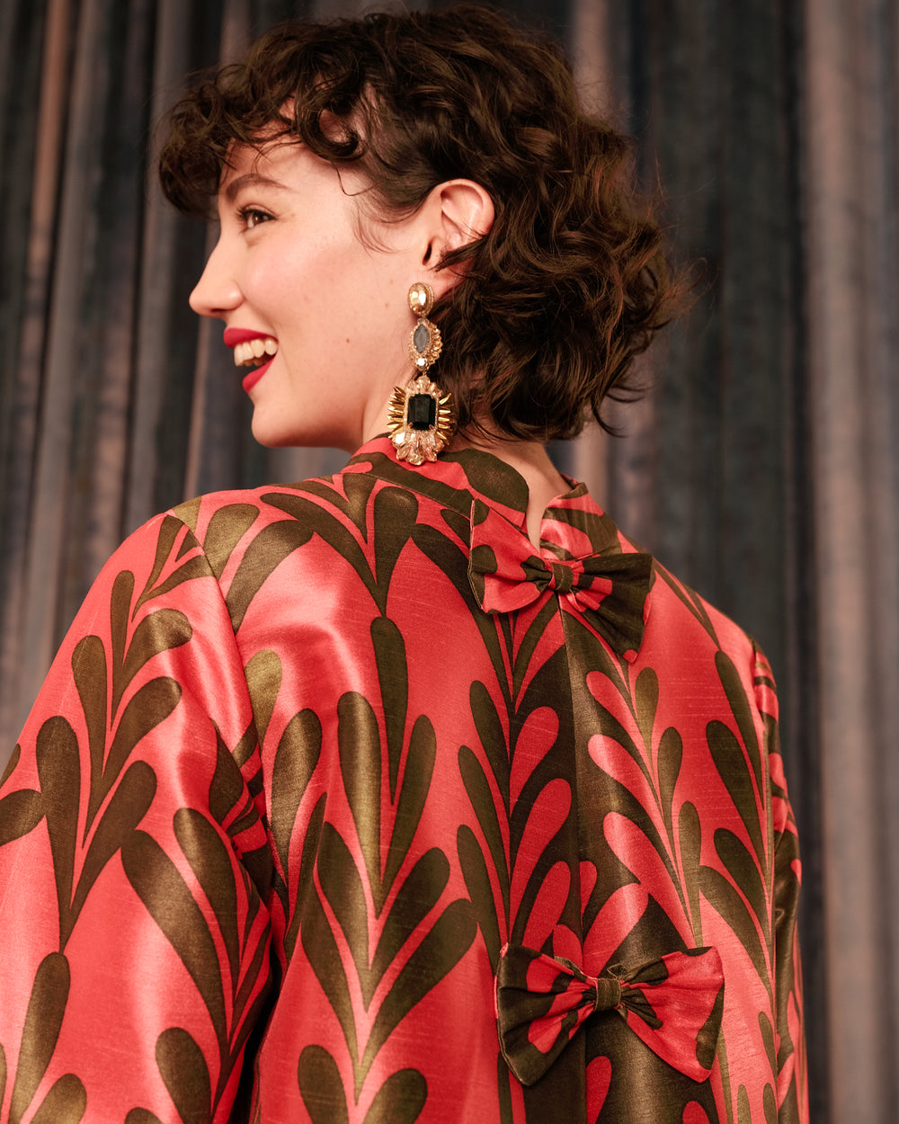 Diplomat Mini Dress - Royal Palm Watermelon Frances Valentine