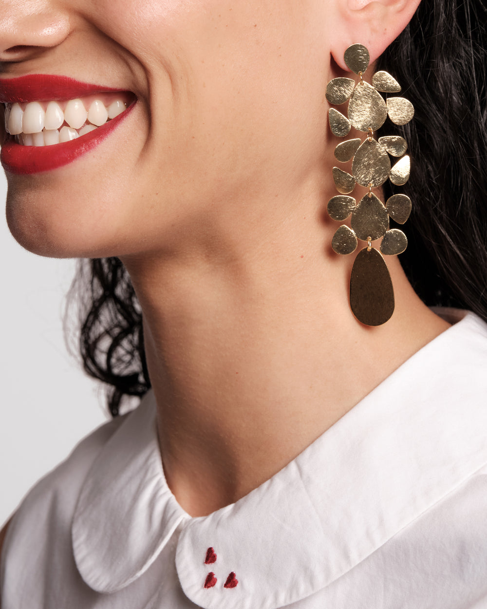 Flat Turtle Earrings - Gold Jewelry Frances Valentine