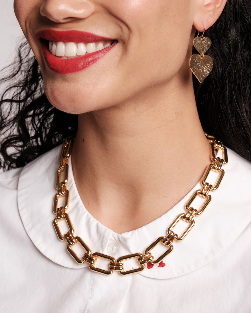 Darla Rectangle Necklace - Gold Jewelry Frances Valentine