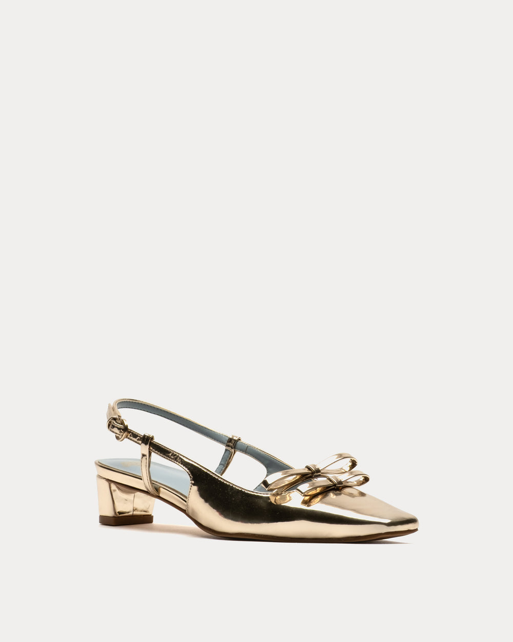 Emma Mini Block Heel - Platino Flats Frances Valentine