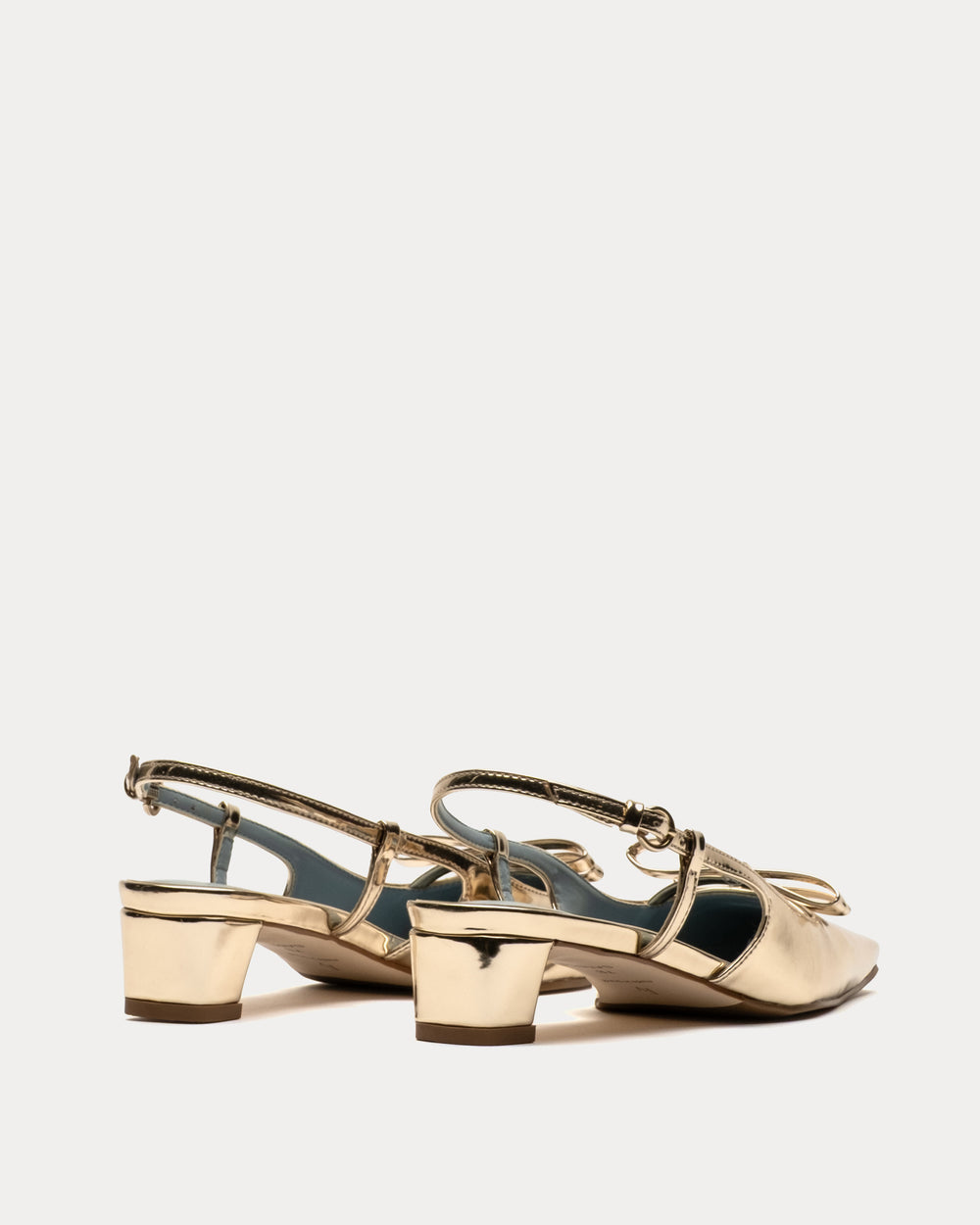 Emma Mini Block Heel - Platino Flats Frances Valentine