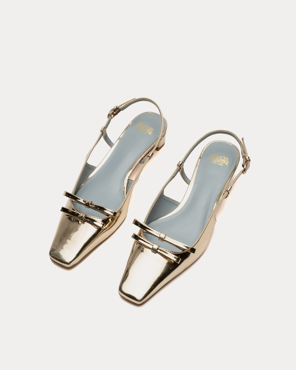 Emma Mini Block Heel - Platino Flats Frances Valentine