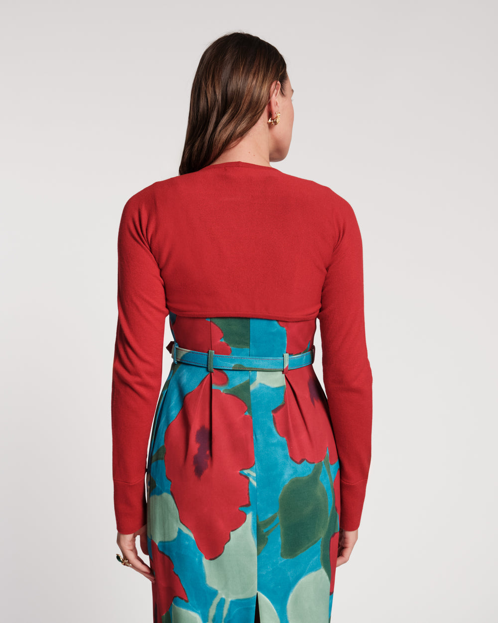 Emmie Long Sleeve Shrug - Red Sweater Frances Valentine