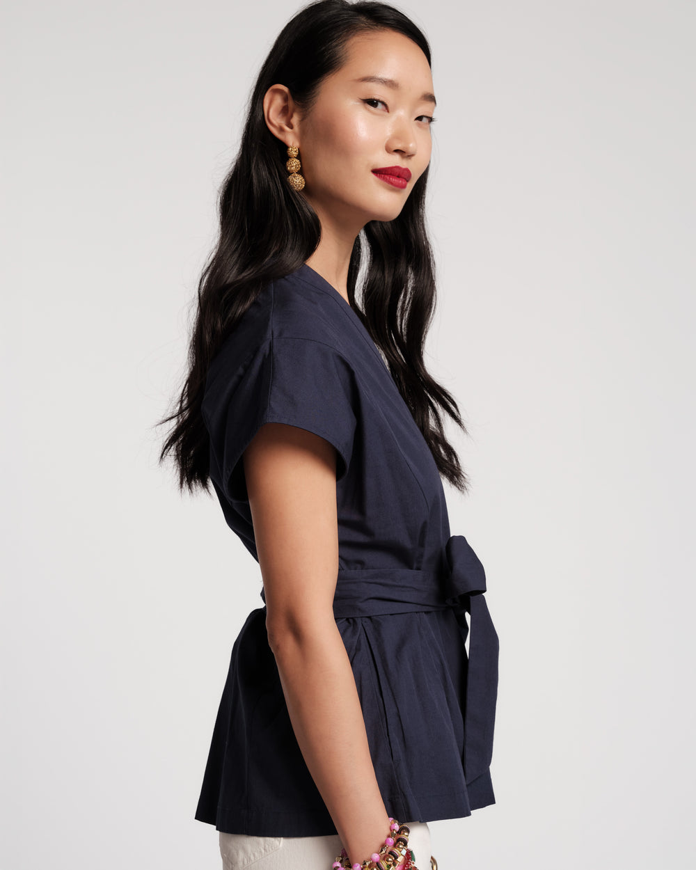 Eve Top - Navy Shirt Frances Valentine