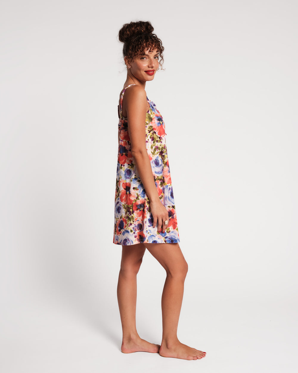 Pajama Mini Dress - Super Bloom Pajamas Frances Valentine