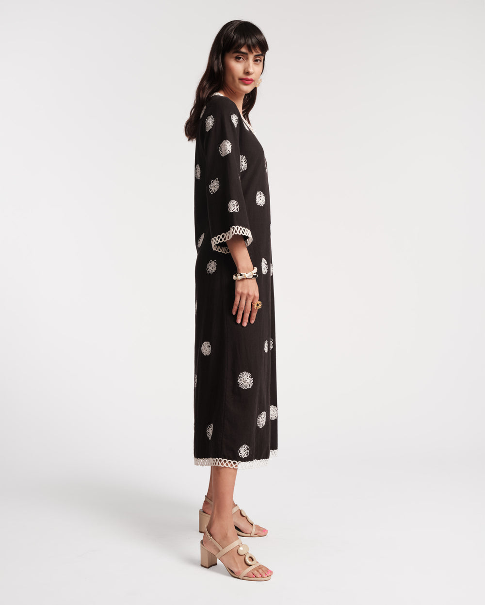 Fiona Dress - Scribble Embroidery Dresses Frances Valentine