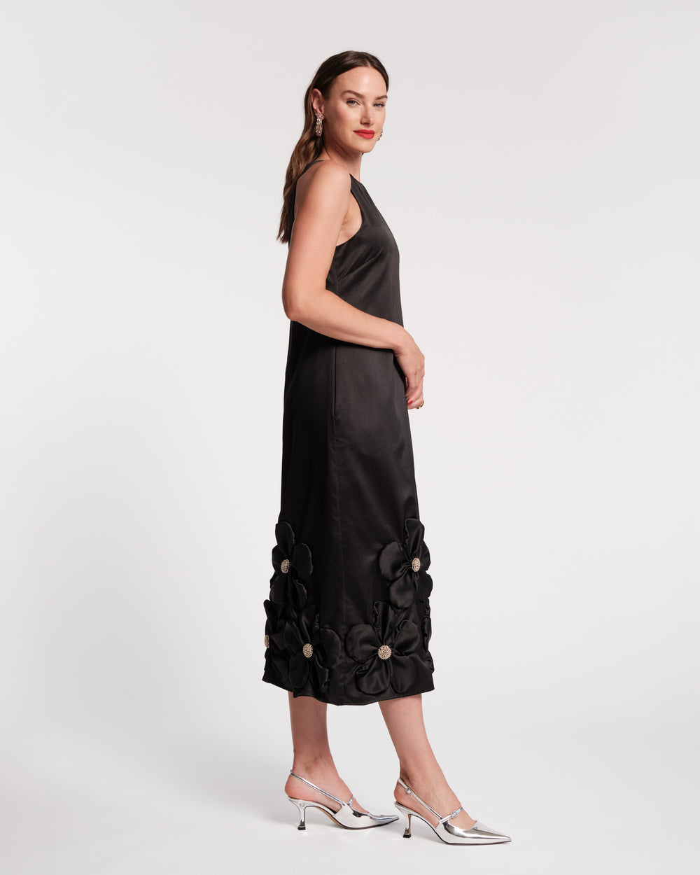 Francesca Flower Maxi Dress - Black Dresses Frances Valentine