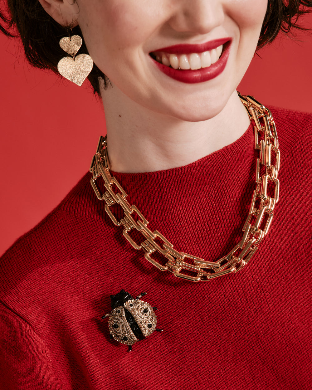 Ladybug Brooch - Gold Brooch Frances Valentine