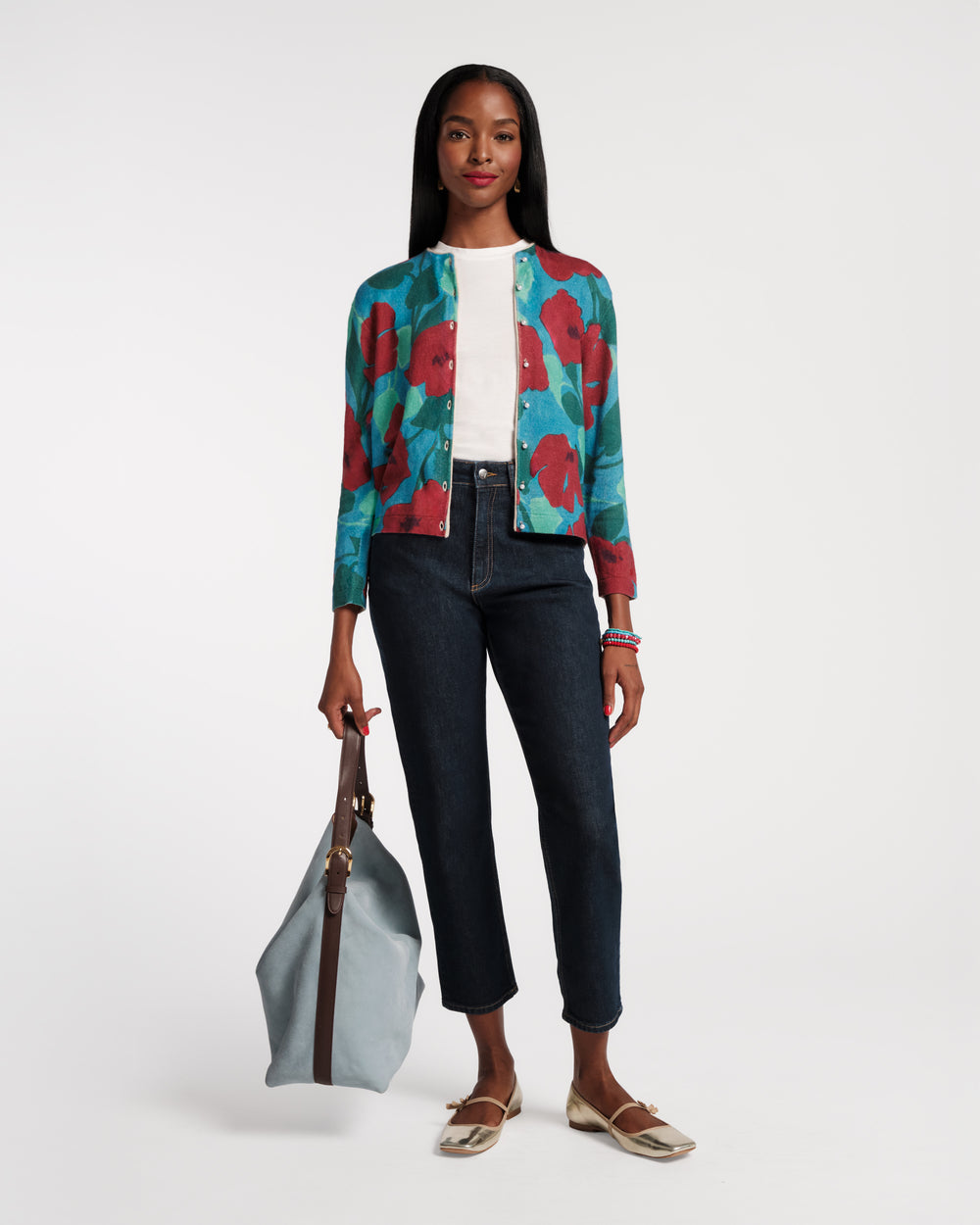 Darling Cardigan - Floating Floral Sweater Frances Valentine
