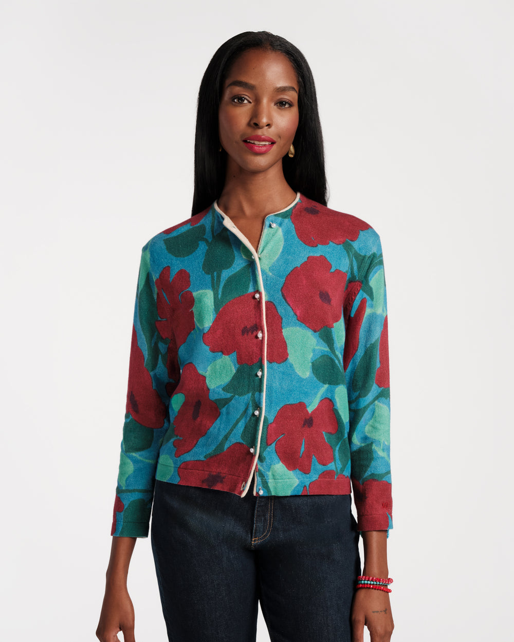 Darling Cardigan - Floating Floral Sweater Frances Valentine