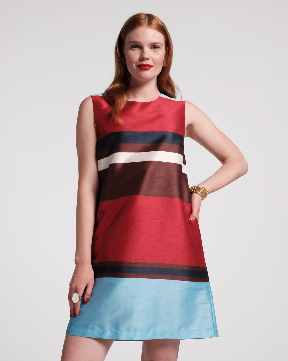 Sylvie Shift Dress - Sublime Stripe Dresses Frances Valentine