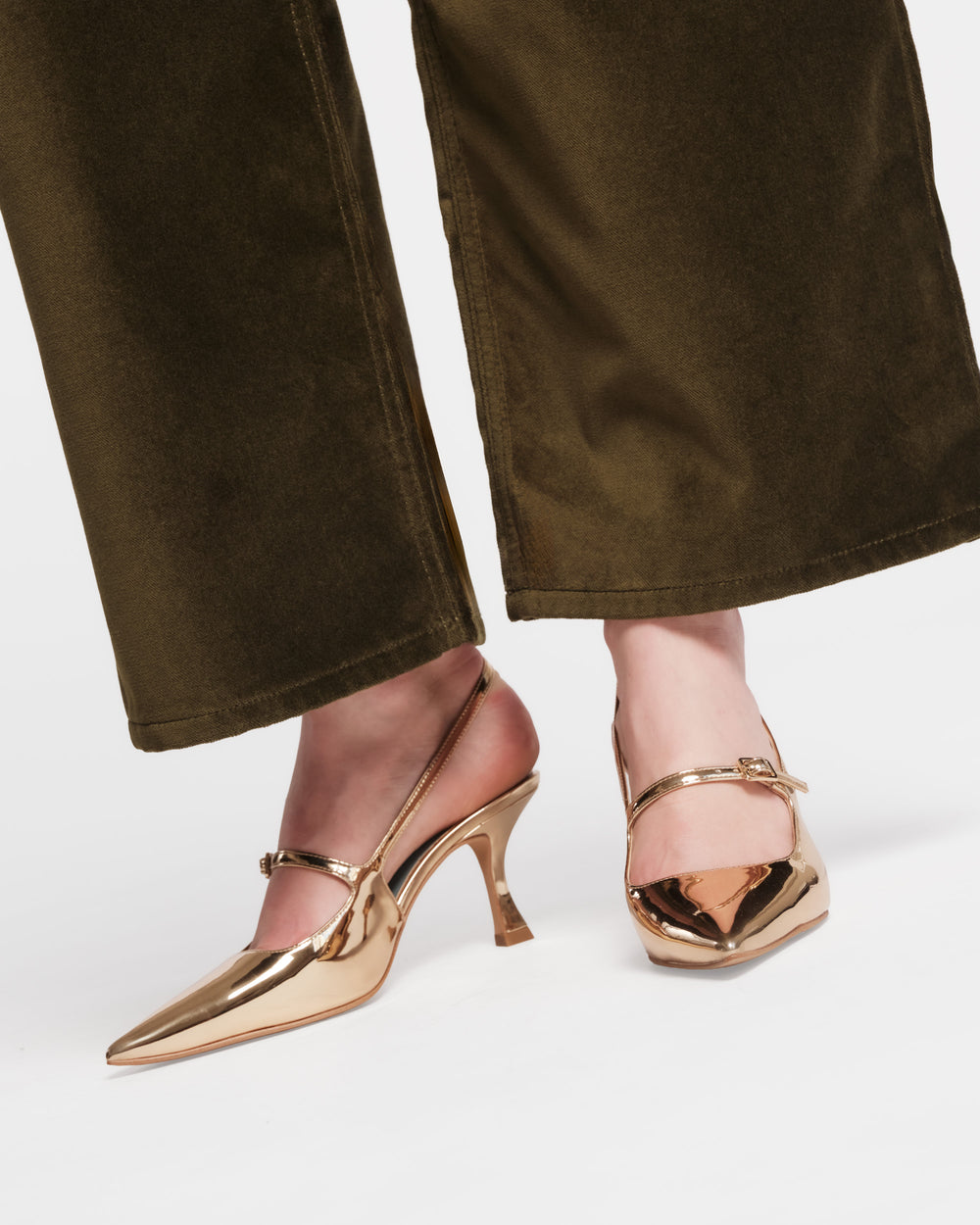 Vivi Pump - Gold Frances Valentine