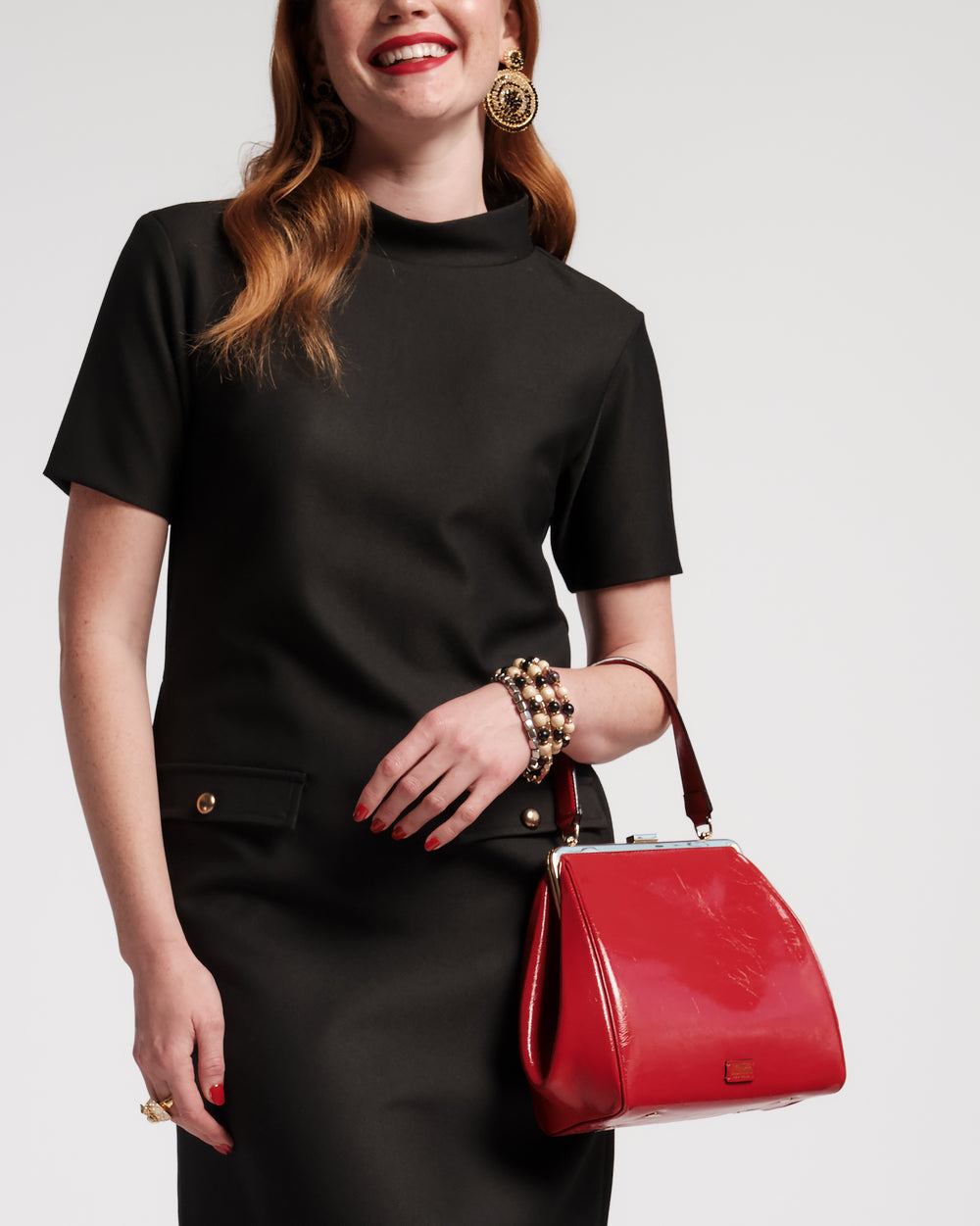 Sarah Shift Dress - Black Dresses Frances Valentine