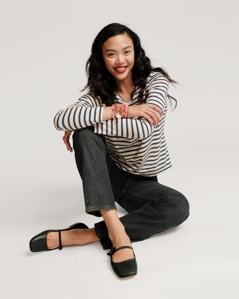 Jude Mary Jane Flat - Leather Black Flats Frances Valentine