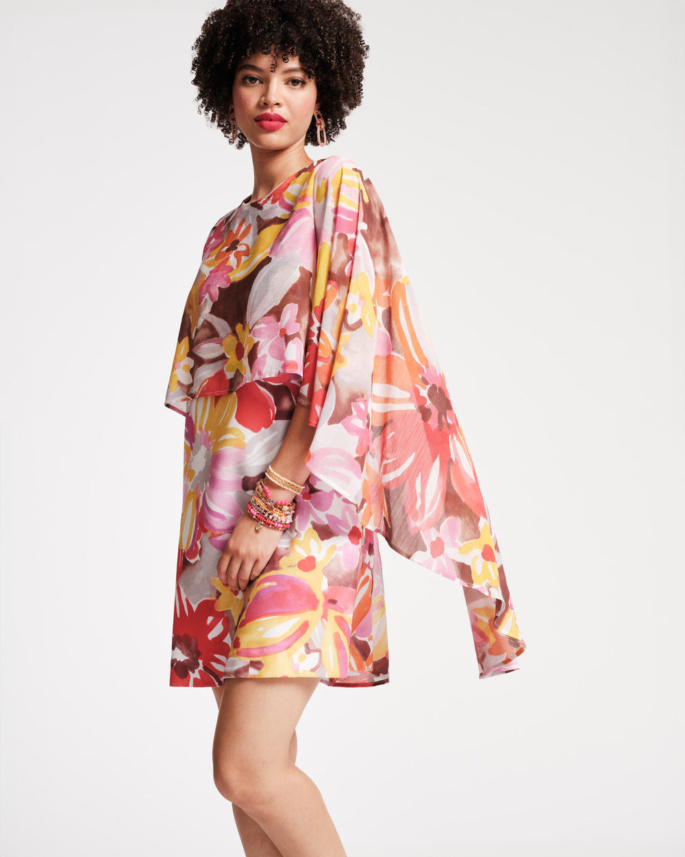 Mini Cape Dress - Sun Floral Dresses Frances Valentine