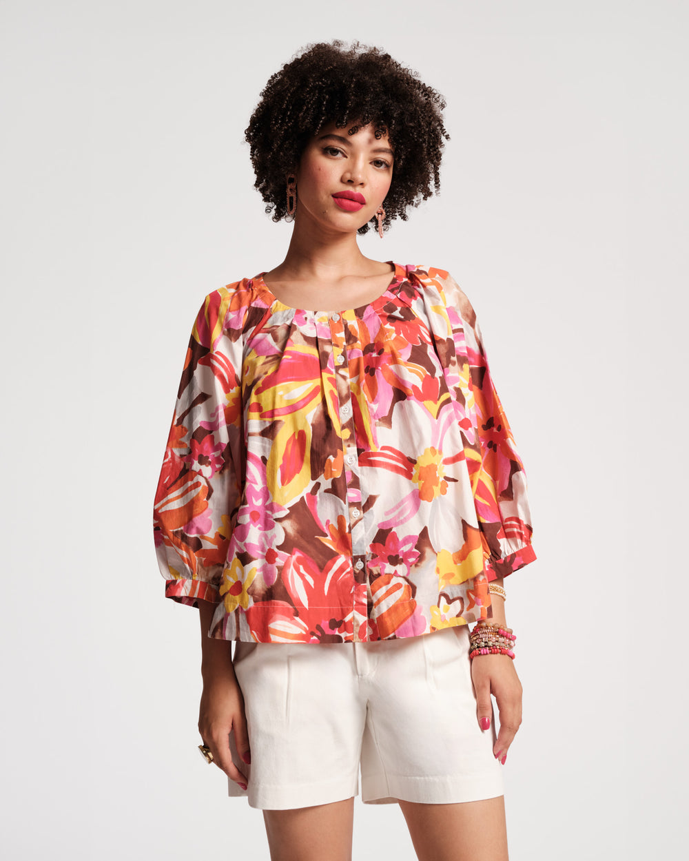 Zoe Top - Sun Floral Tops Frances Valentine