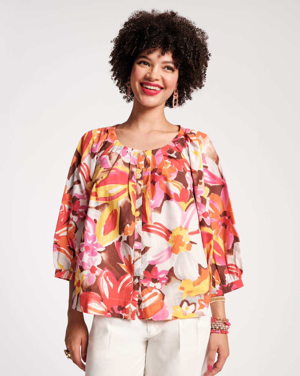 Zoe Top - Sun Floral Tops Frances Valentine