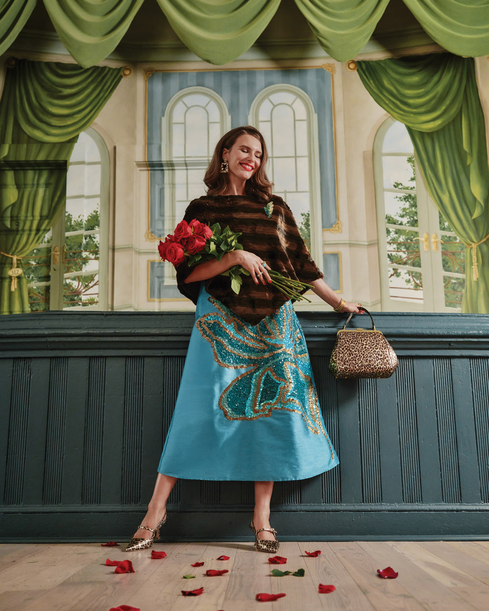 The Envoy Faux Fur Poncho - Brown Coats & Jackets Frances Valentine