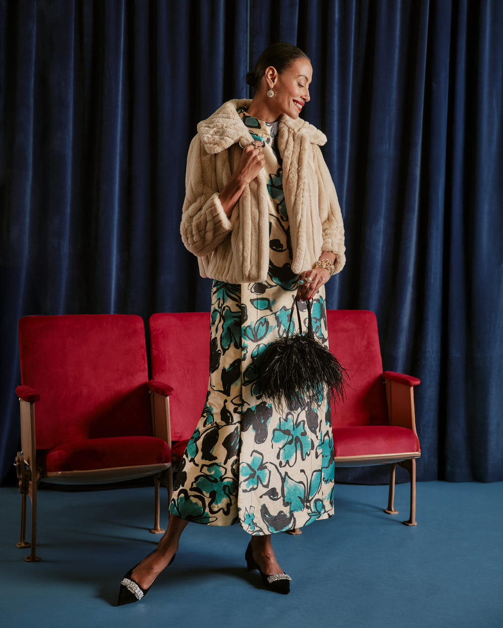 Carlyle Maxi Dress - Abstract Meadow Dresses Frances Valentine