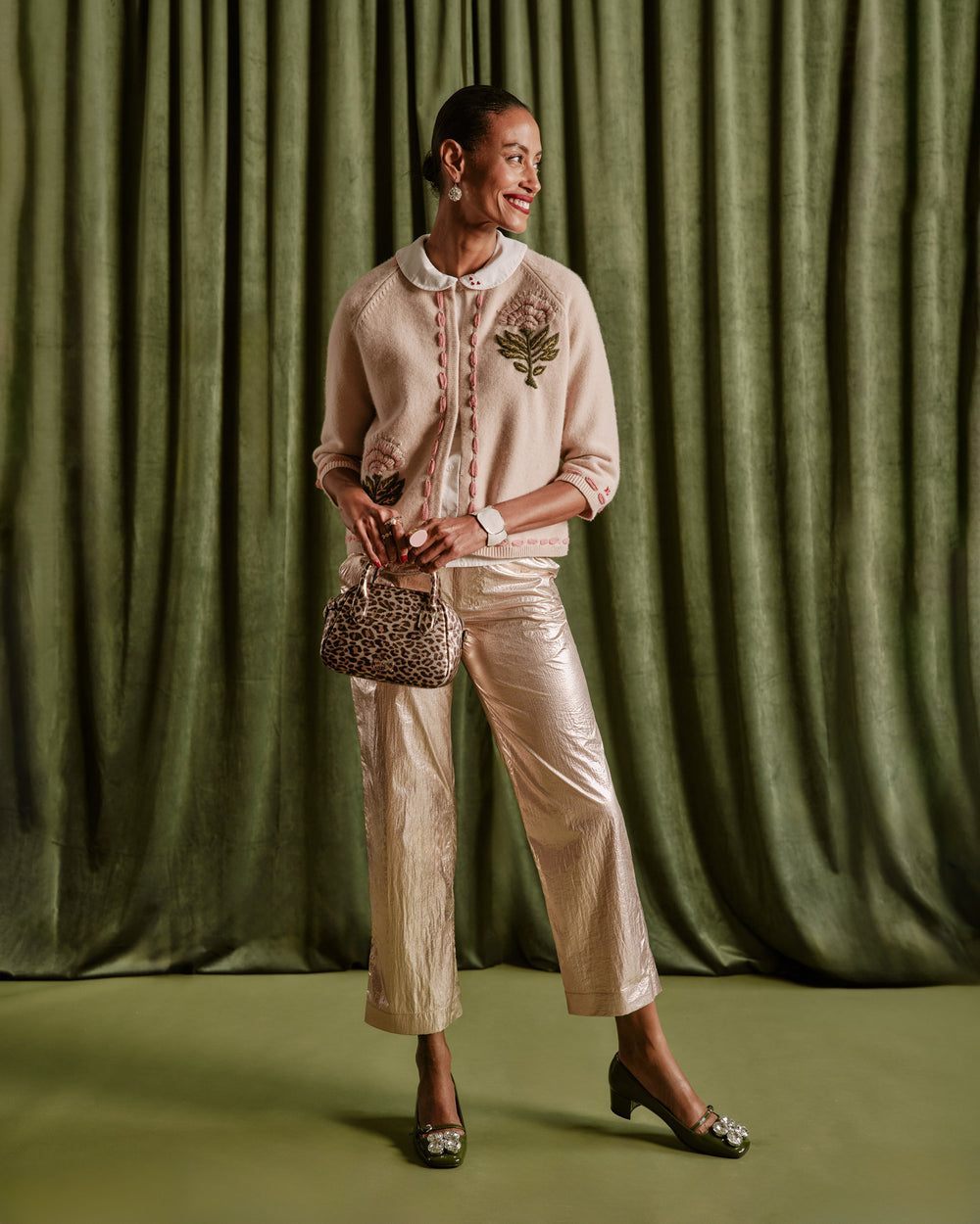 Coleman Metallic Pant - Gold Pants Frances Valentine