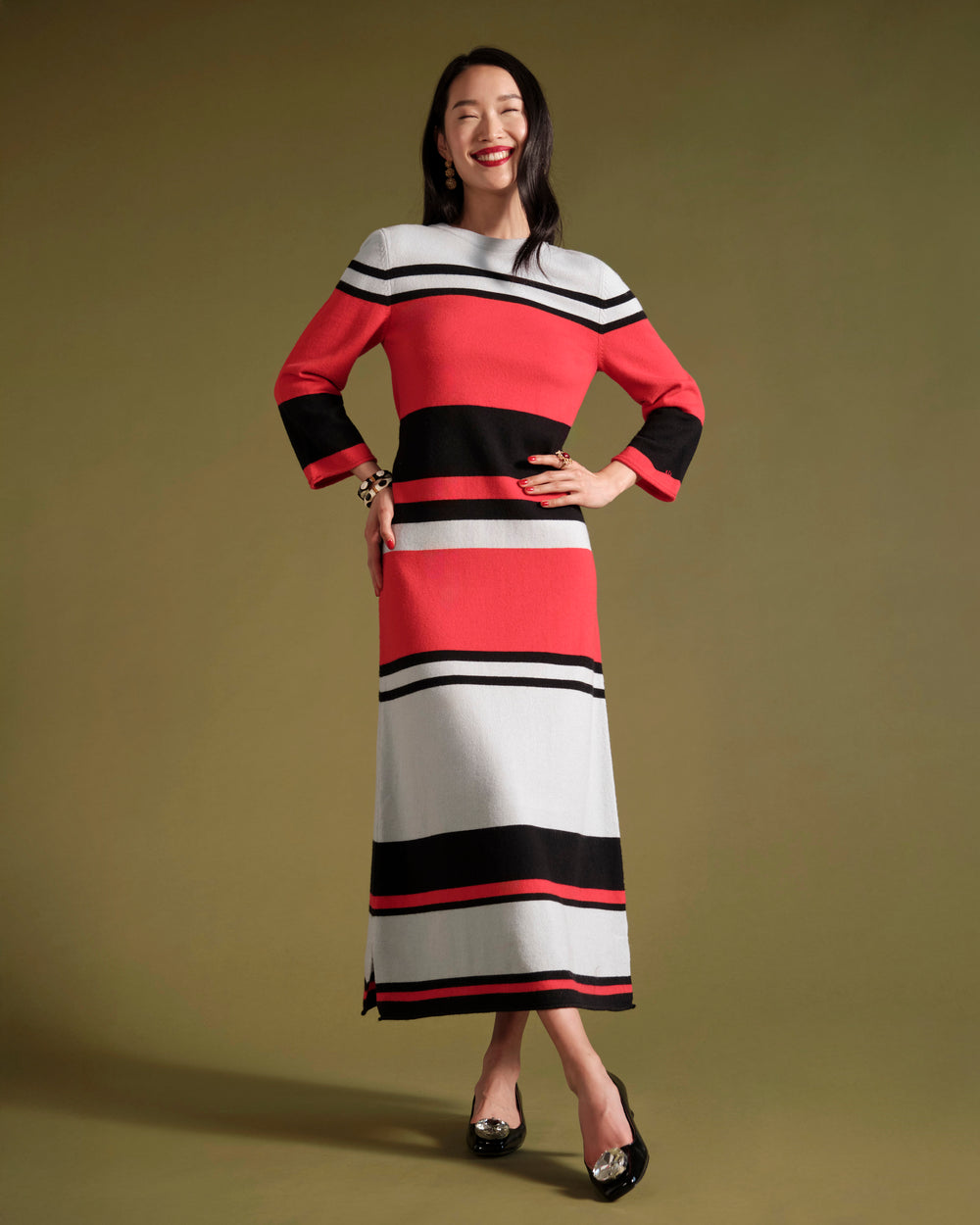 Cozy Knit Maxi - Sublime Stripe Dresses Frances Valentine