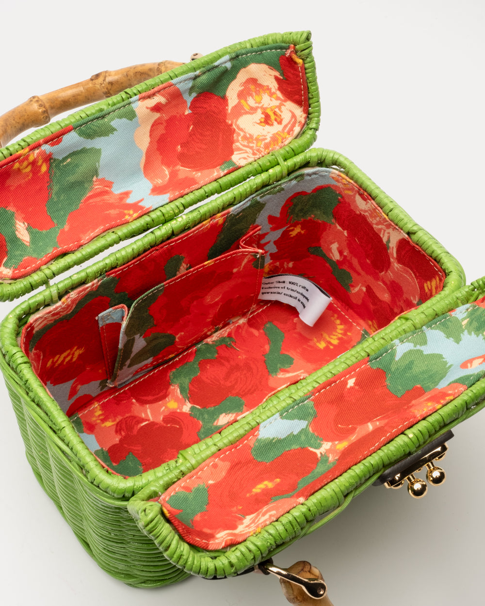 Hannah Lunchbox Wicker Lime Green Basket Frances Valentine