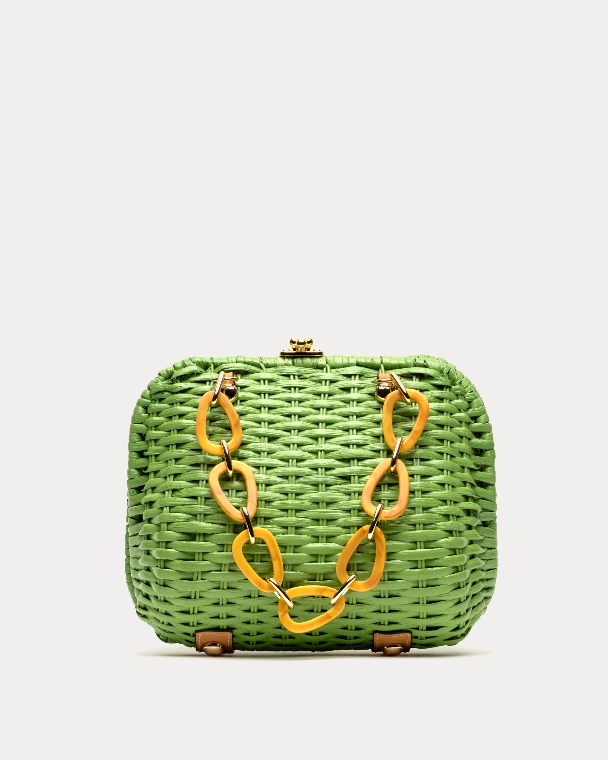 Hen Wicker Basket - Lime Green Basket Frances Valentine