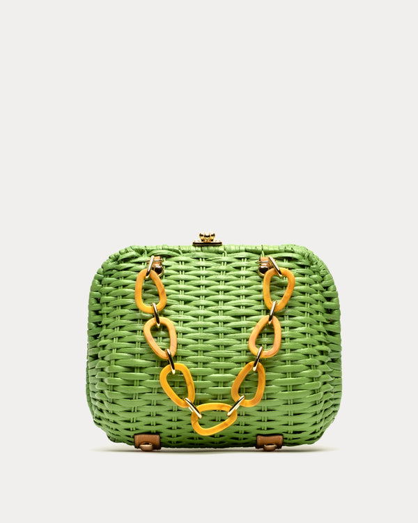 Hen Wicker Basket - Lime Green Basket Frances Valentine