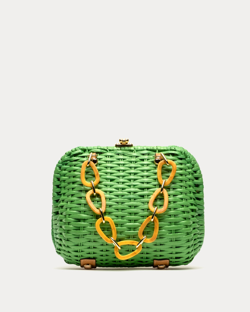 Hen Wicker Basket - Green Basket Frances Valentine