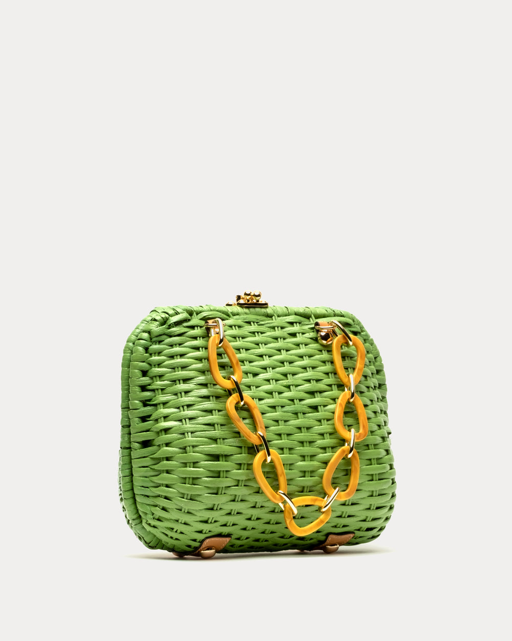 Hen Wicker Basket - Lime Green Basket Frances Valentine
