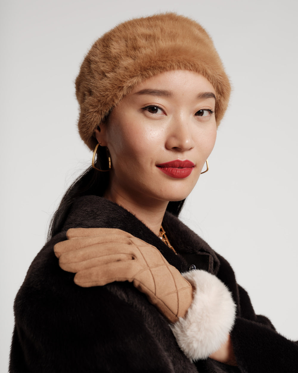 Faux Mink Headband - Camel Headband Frances Valentine