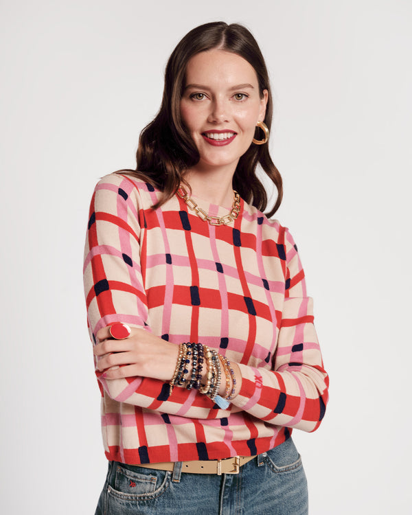 Honey Sweater - Lollipop Lattice Sweater Frances Valentine
