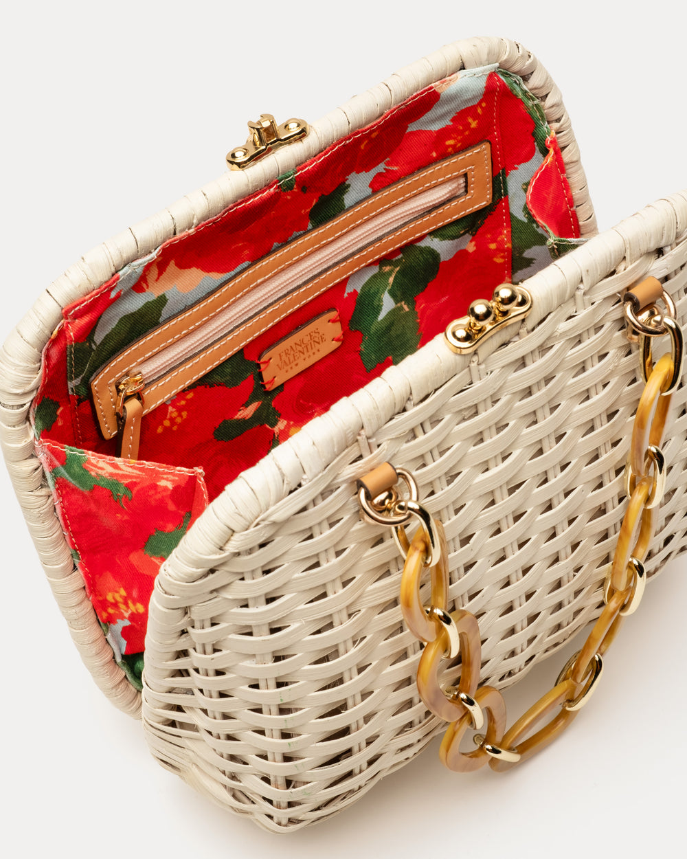 Hen Wicker Bag - Off White Basket Frances Valentine