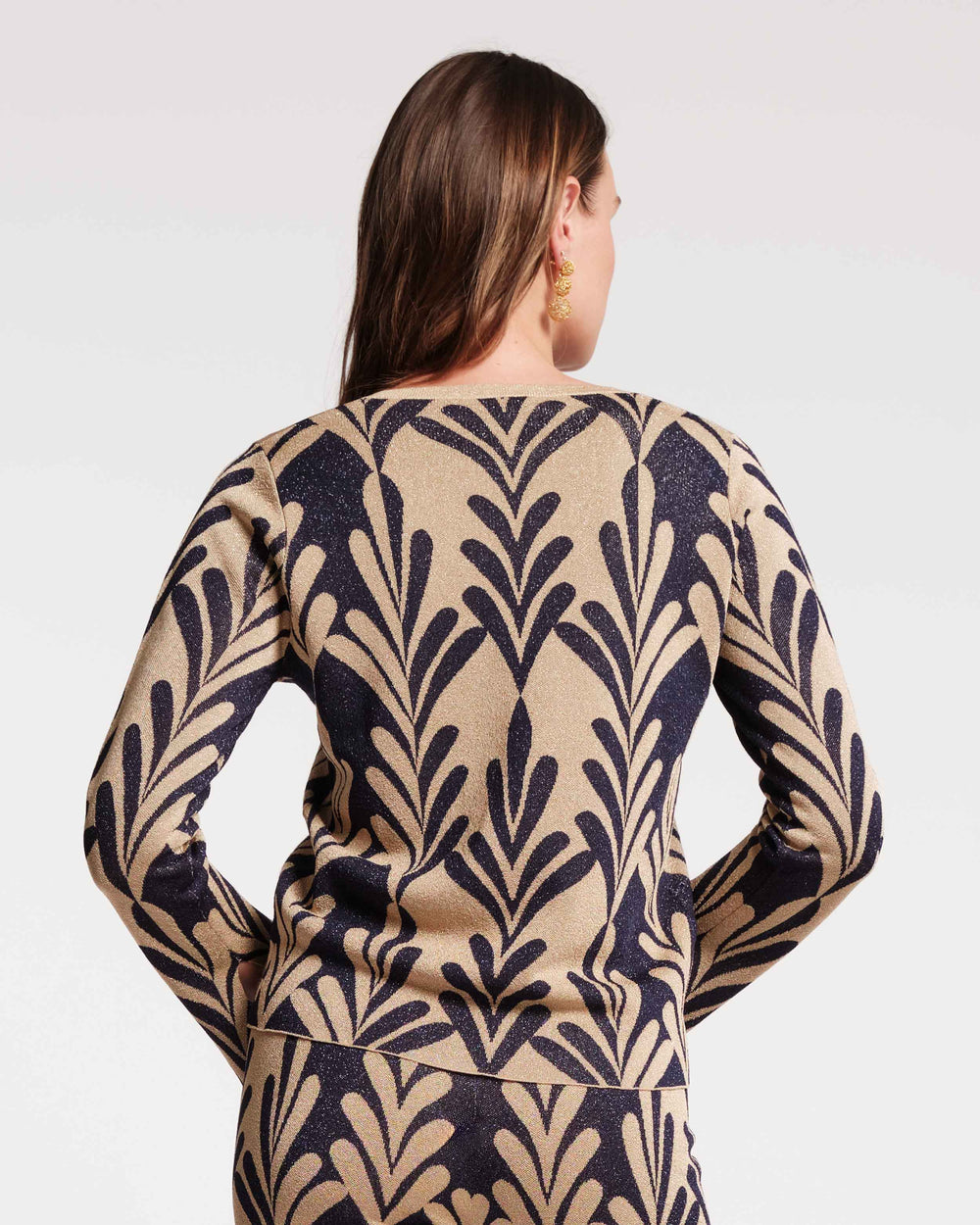 Dakota Top - Royal Palm Knit Shirt Frances Valentine