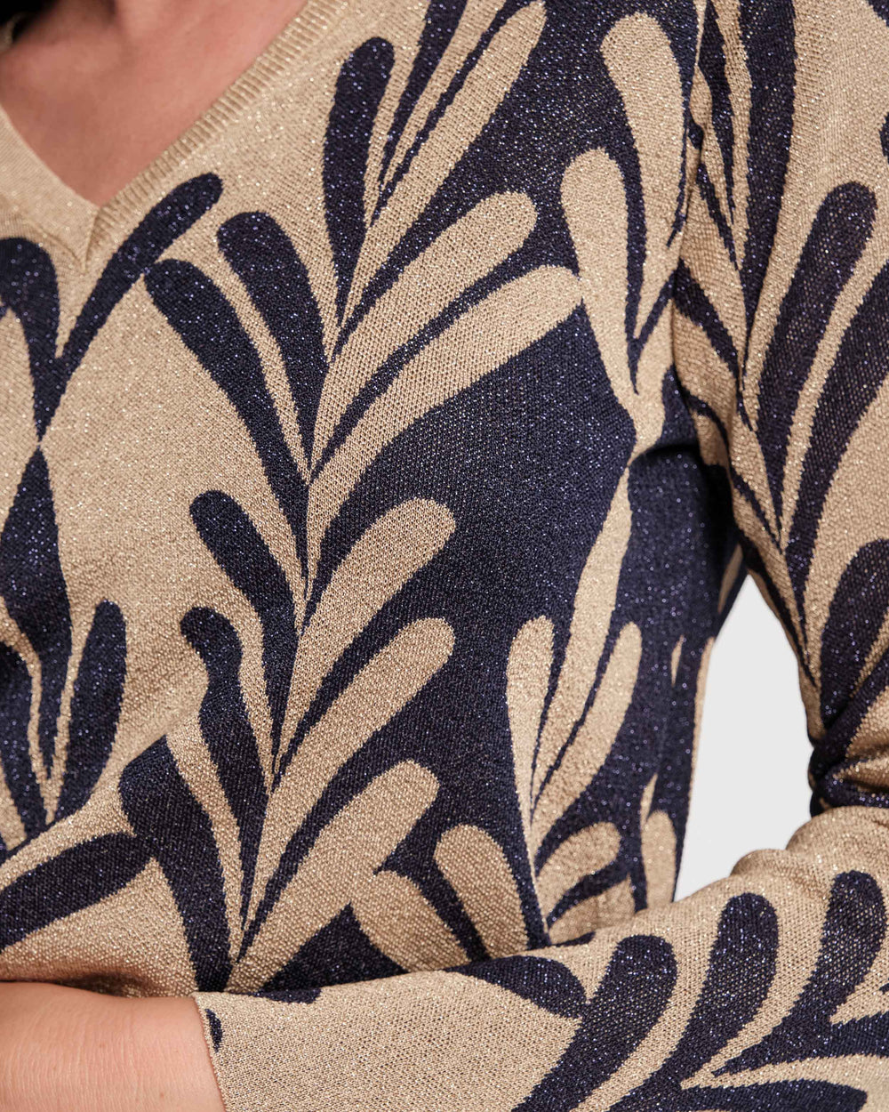 Dakota Top - Royal Palm Knit Shirt Frances Valentine
