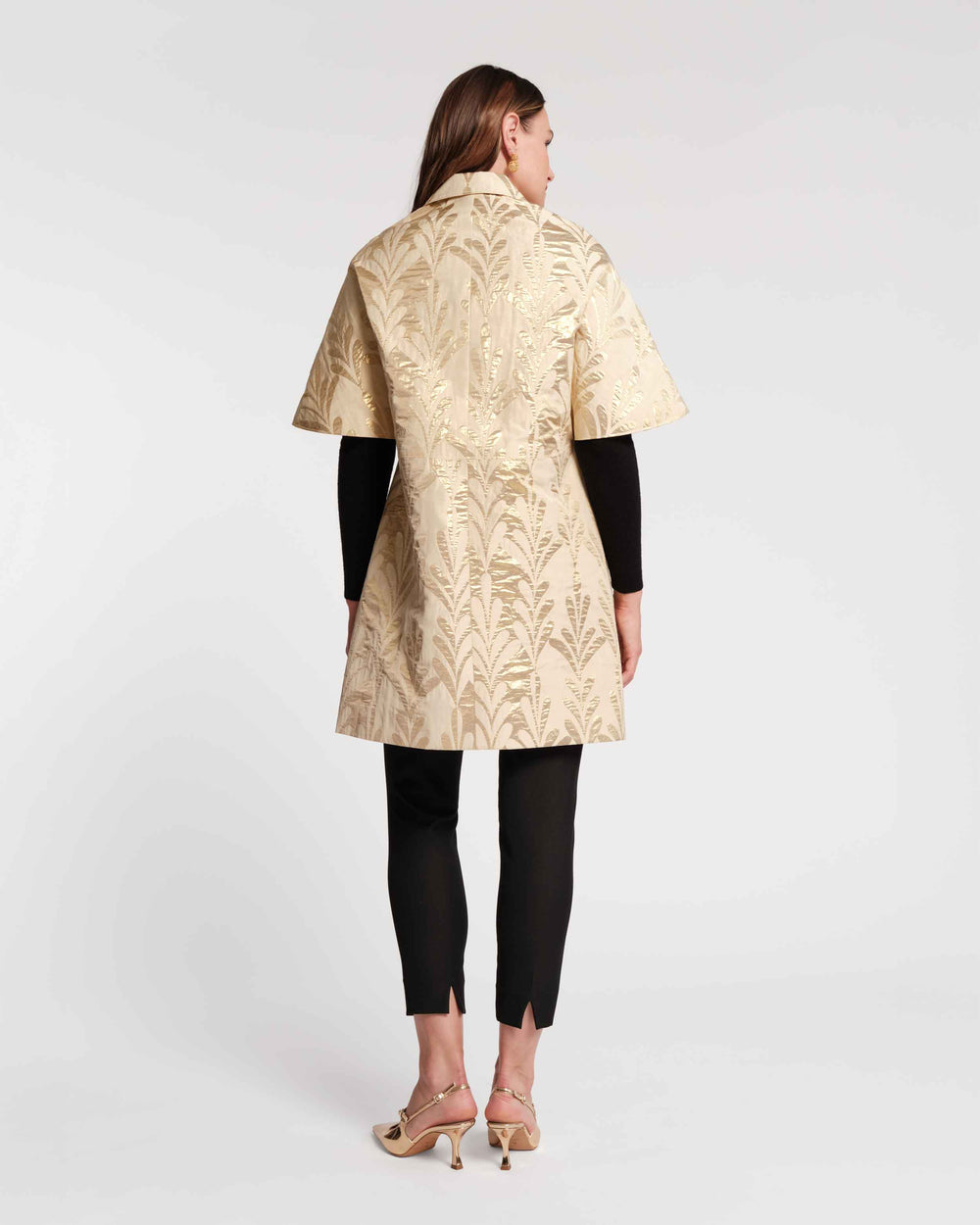 Marvelous Jacket - Royal Palm Jacquard Gold Coats & Jackets Frances Valentine