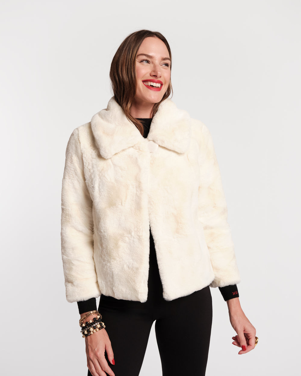 Babe Faux Fur Jacket - White Coats & Jackets Frances Valentine
