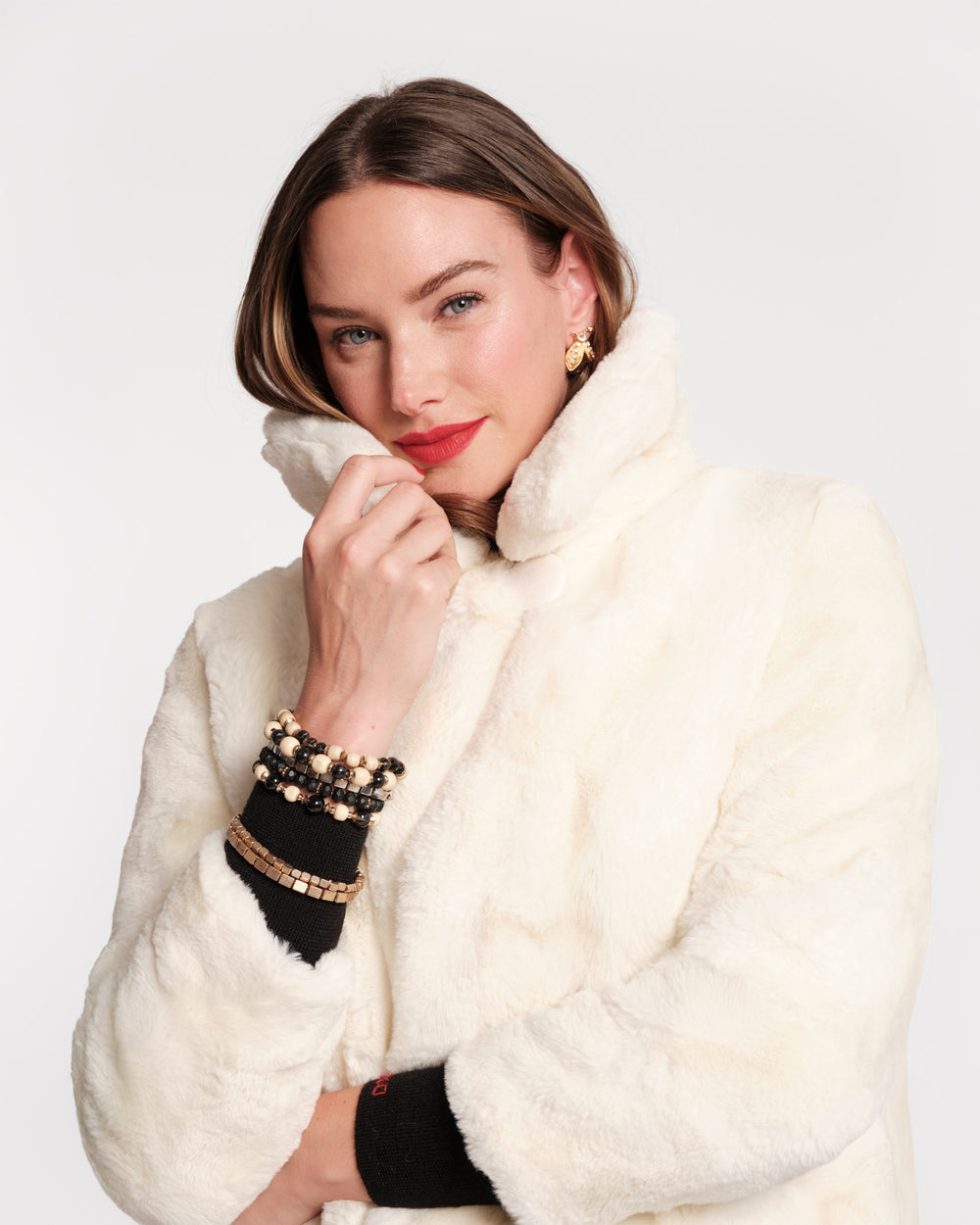 Babe Faux Fur Jacket - White Coats & Jackets Frances Valentine