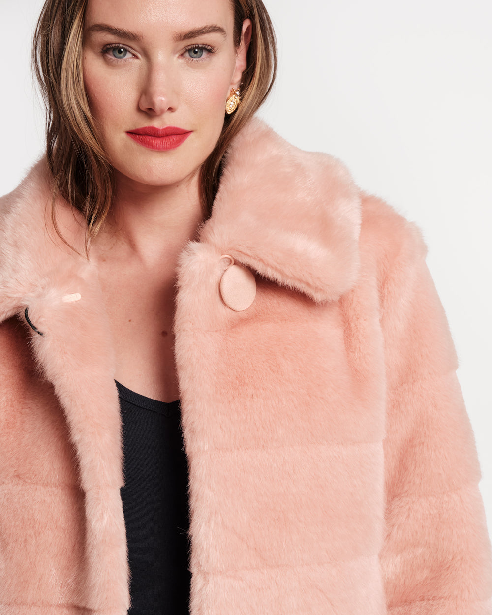 Babe Faux Fur Jacket - Light Pink Coats & Jackets Frances Valentine