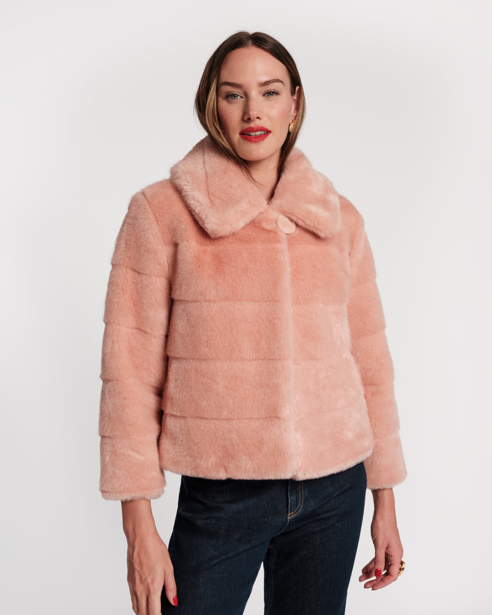 Babe Faux Fur Jacket - Light Pink Coats & Jackets Frances Valentine