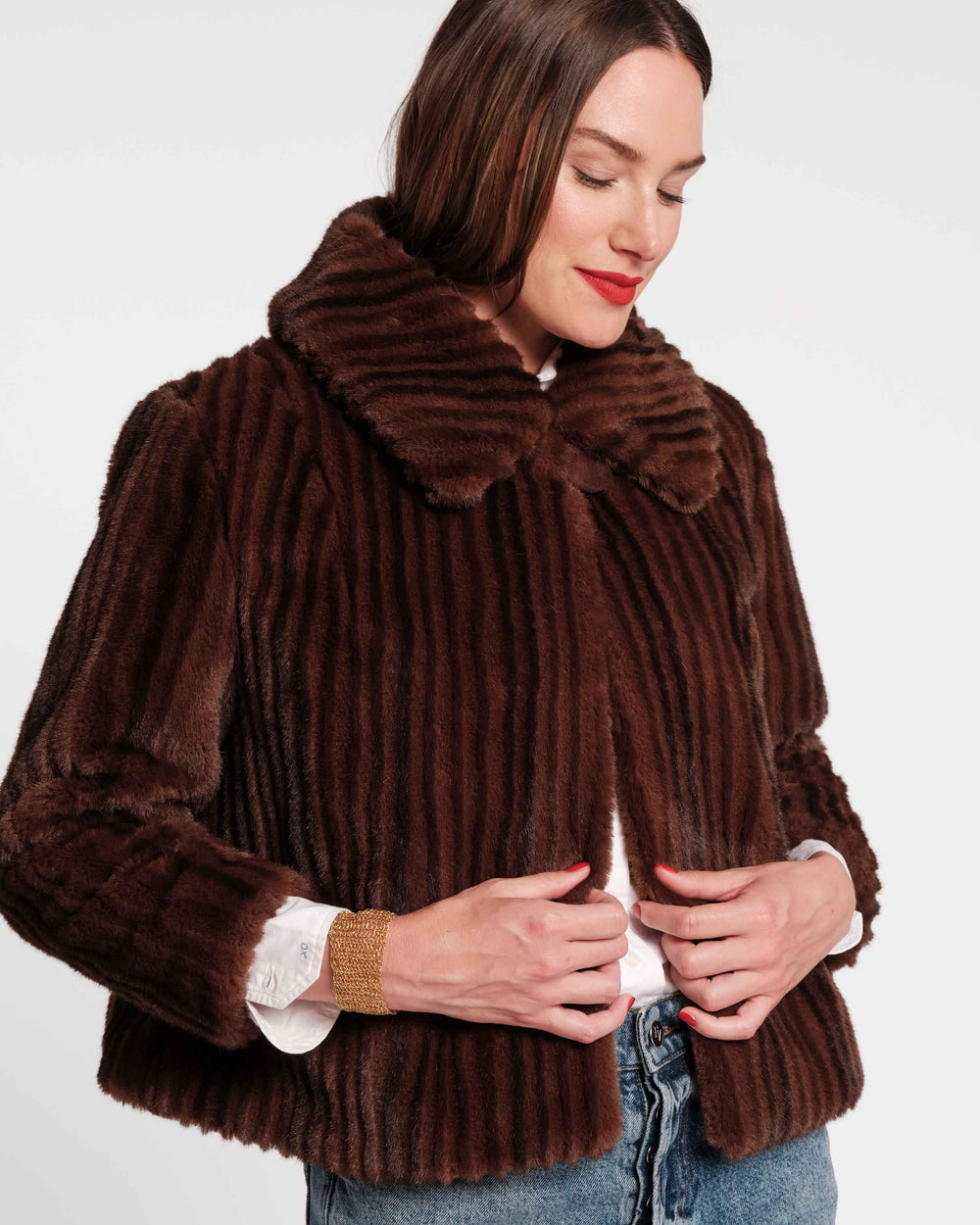 Babe Faux Fur Jacket - Brown Coats & Jackets Frances Valentine