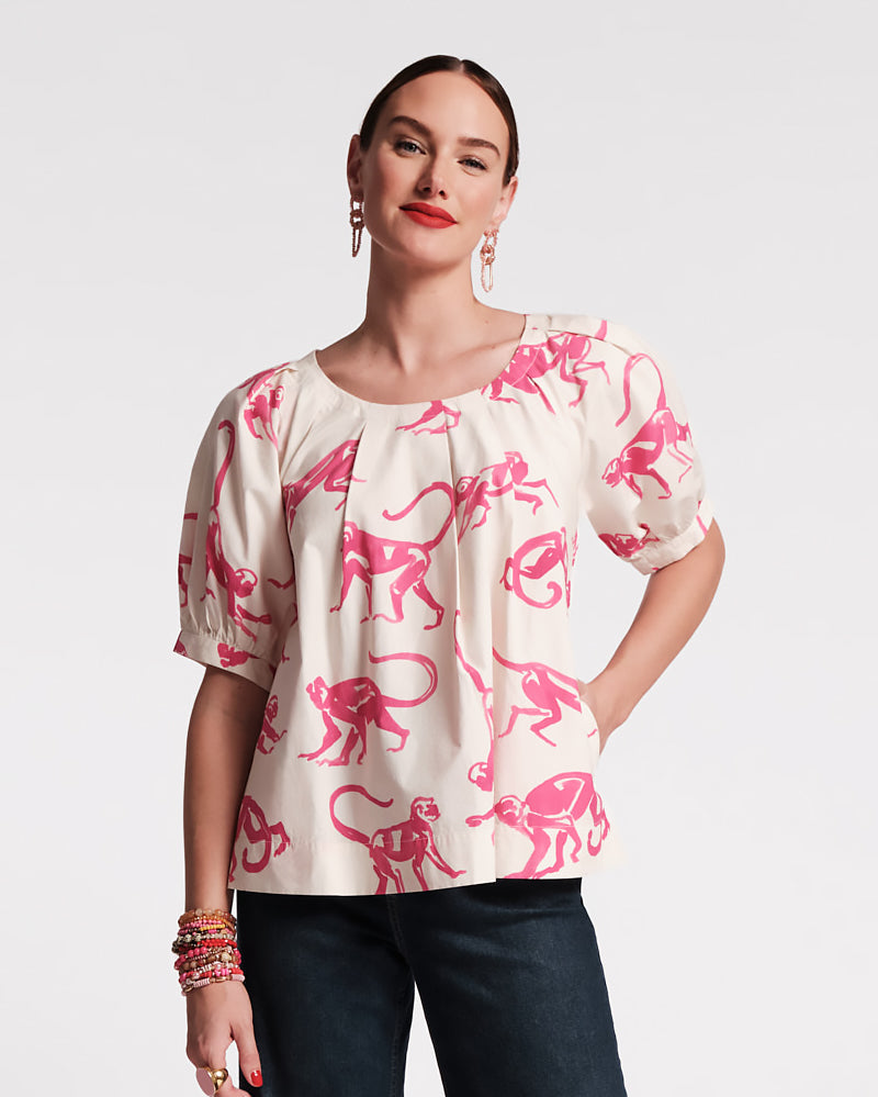 Zonda Top - Pink Monkey Tops Frances Valentine