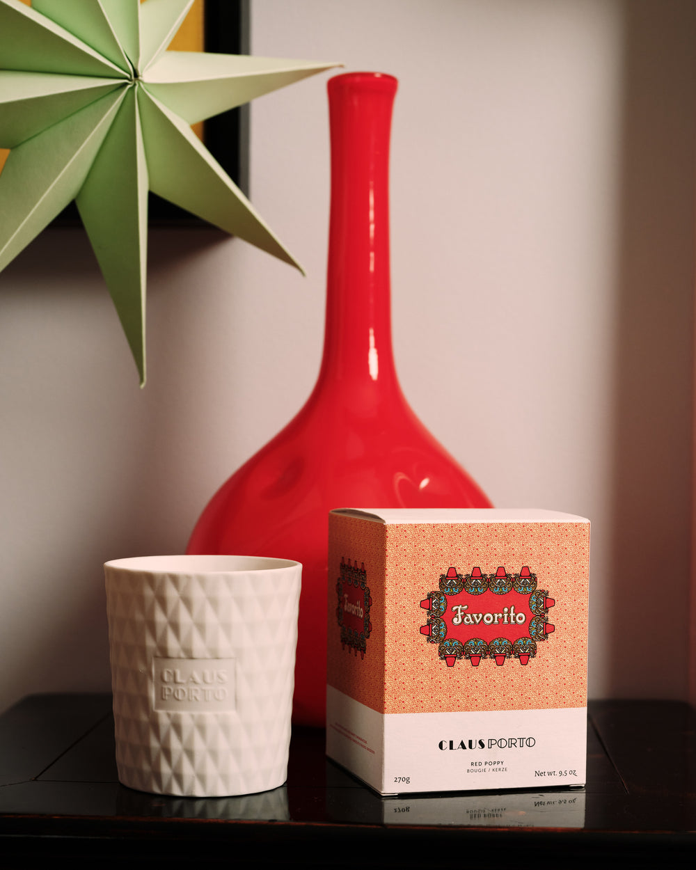 Favorito Red Poppy Candle 9.5 oz. Candle Frances Valentine