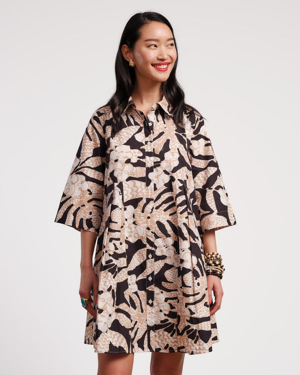 Isla Shirtdress - Sketchy Jungle Dresses Frances Valentine