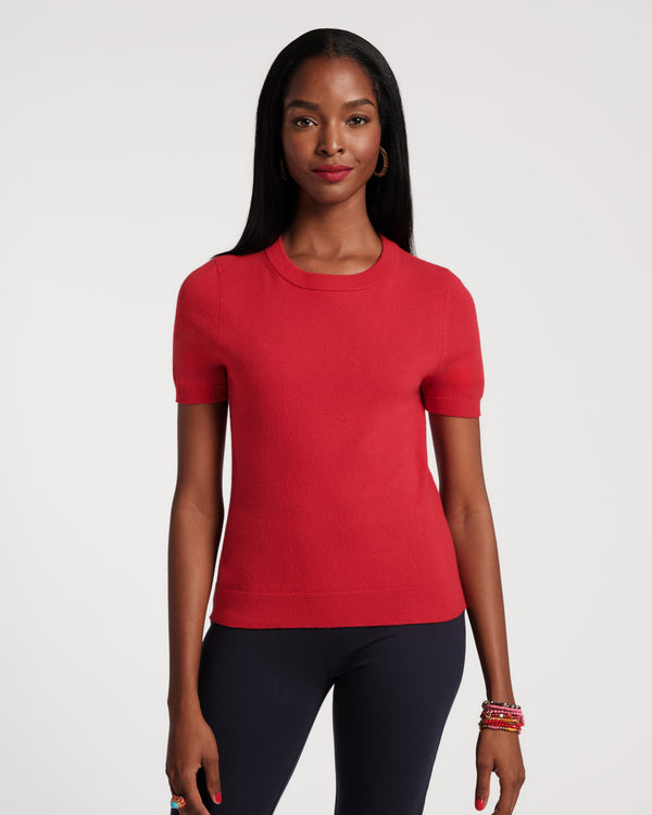 Jo Knit T - Red Sweater Frances Valentine
