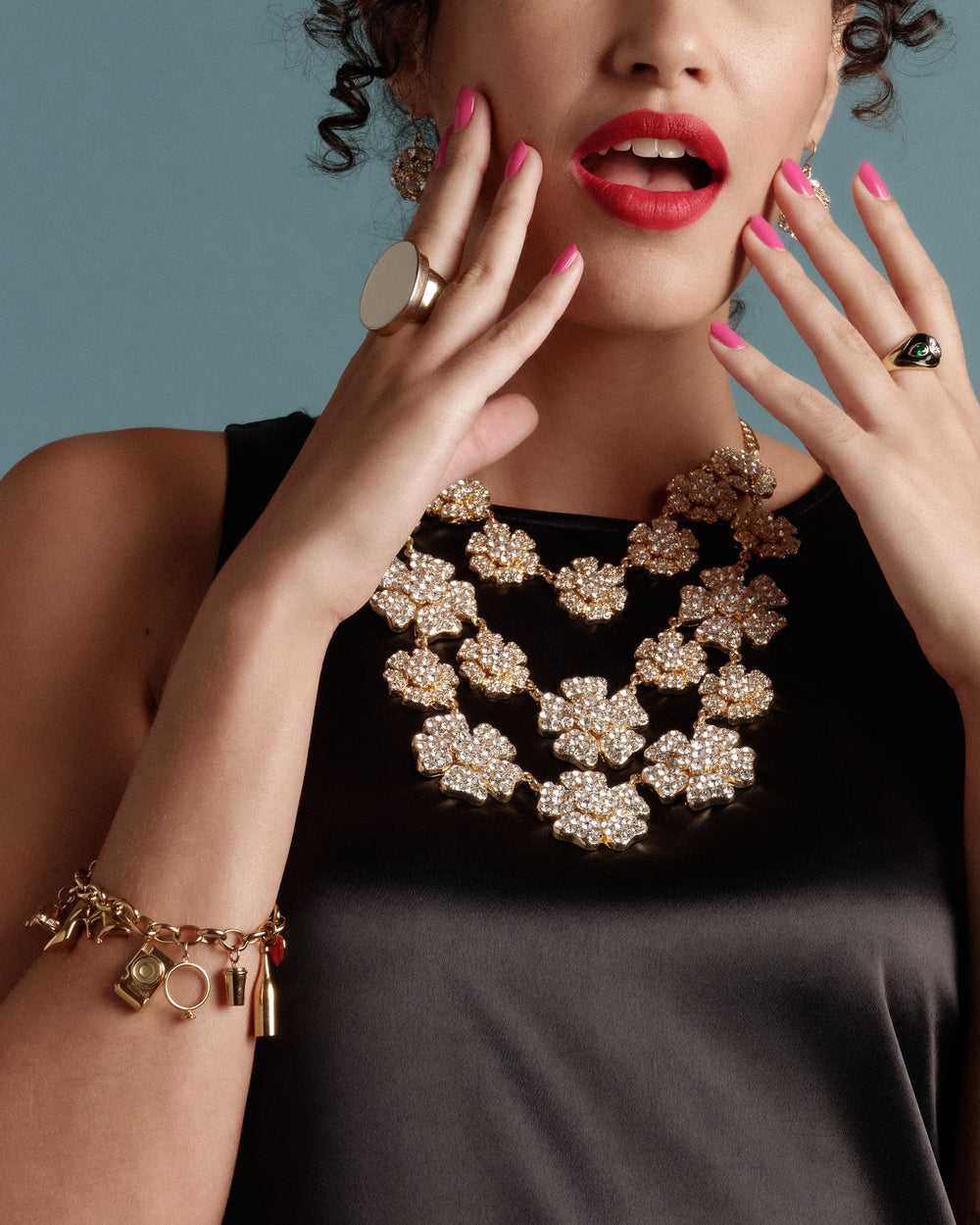FV Charm Bracelet - Gold Jewelry Frances Valentine