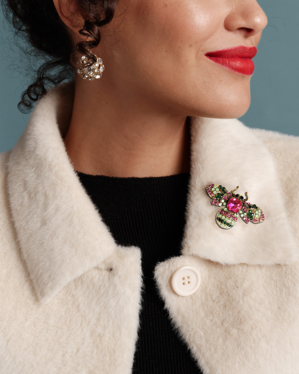 FV Bee Brooch - Pink Jewelry Frances Valentine